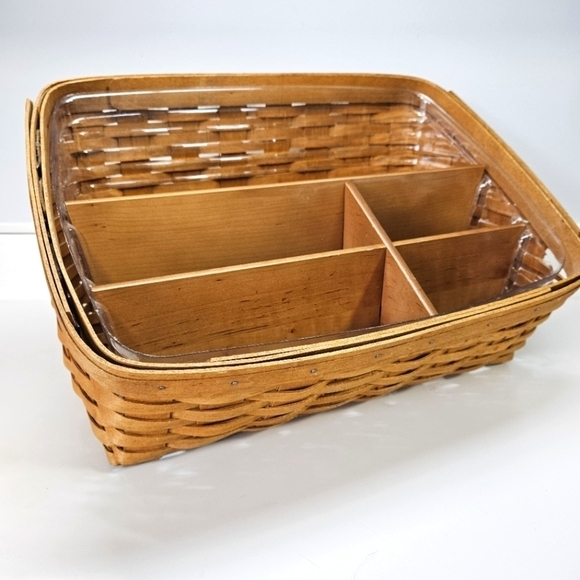Longaberger Retired Large Desktop Basket & Divider Set 12225